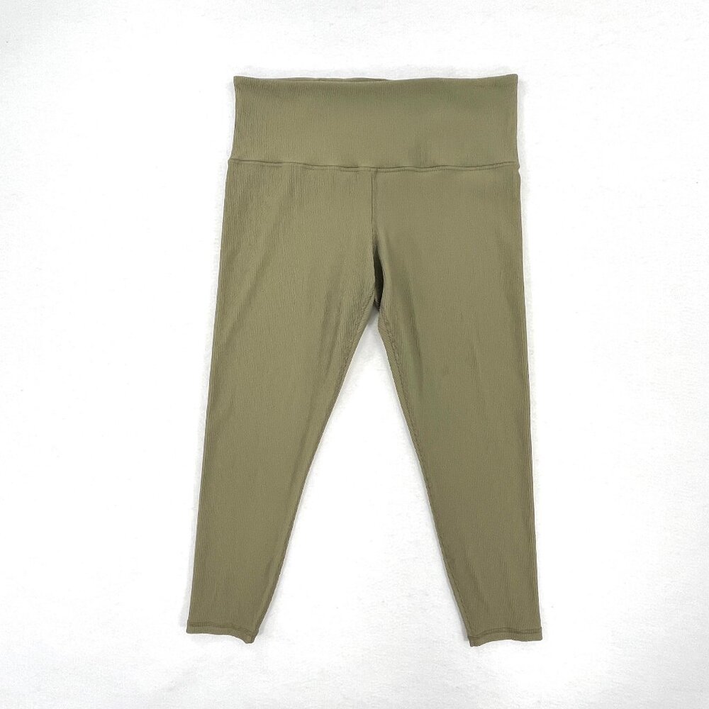 SOLD ATHLETA Womens 1X Elation Rib Tight Eucalyptus High Rise 1X Plus Leggings